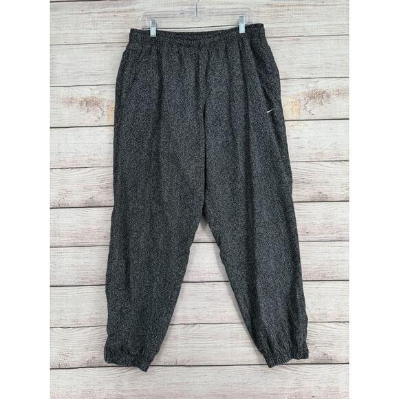 Nike Made‎ in Italy Mesh Lined Jogger Sweatpants Men's Size XL Black Marbled - Picture 1 of 16